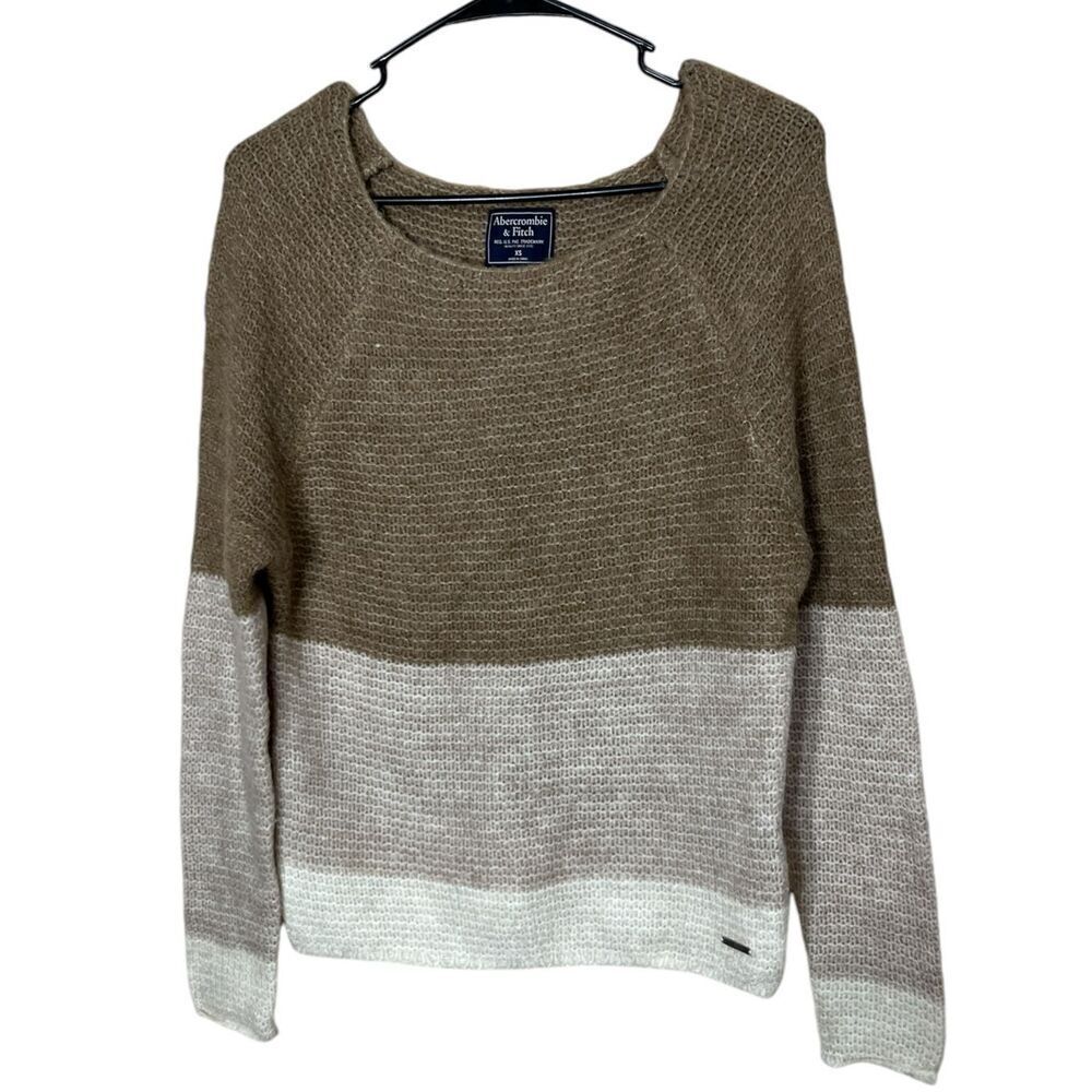Abercrombie & Fitch Pullover Sweater Tan Cream Size XS‎